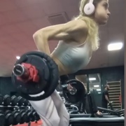 17 years old Fitness girl Alexia Workout muscles