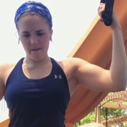 17 years old Fitness girl Lucia Workout muscles