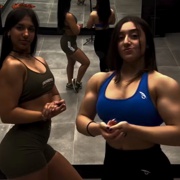 17 years old Fitness girl Amanda Flexing muscles