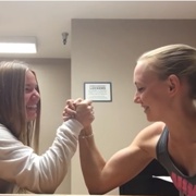 18 years old Fitness girl Lucy Armwrestling